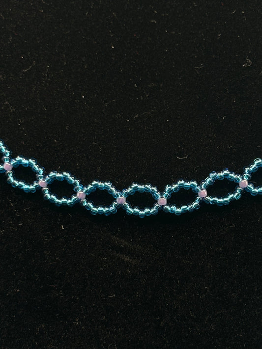 Blue and Purple Loop Necklace