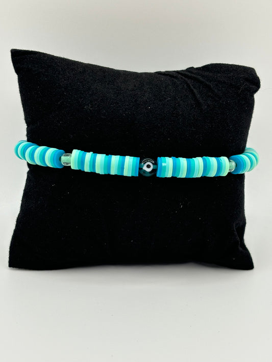 Dark Green Evil Eye Bracelet