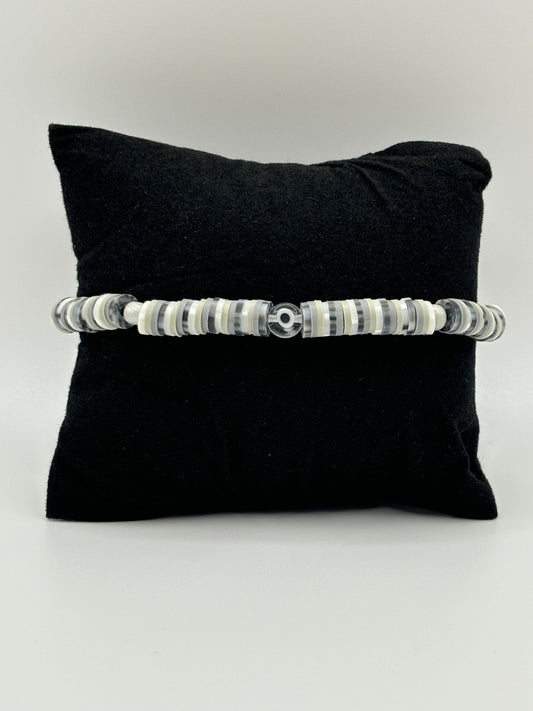 Grey Evil Eye Bracelet