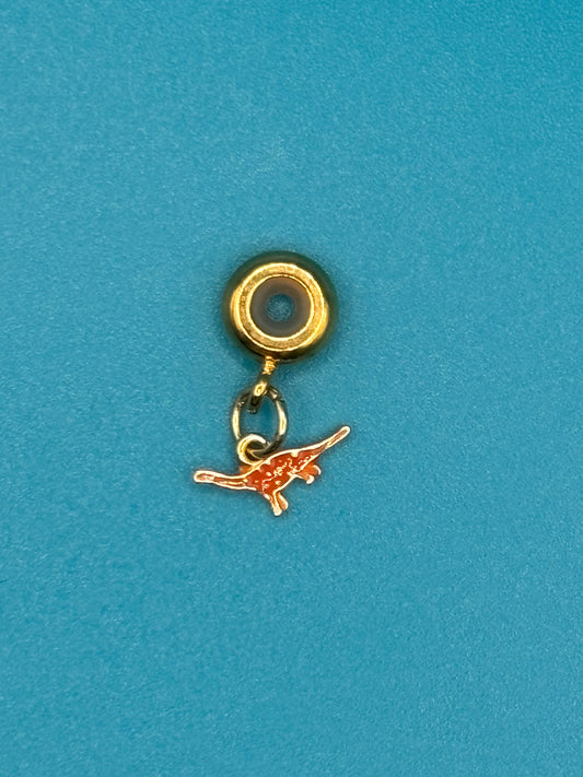 Orange Brontosaurus Charm￼