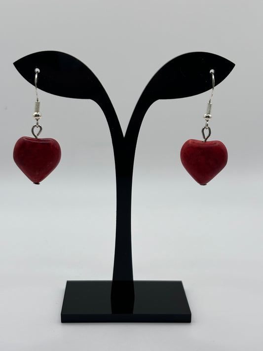 Red Howlite Heart