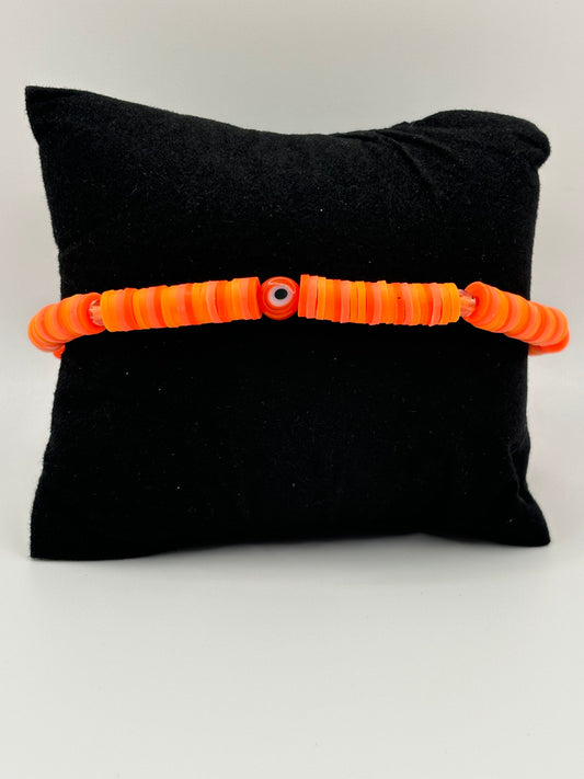 Orange Evil Eye Bracelet